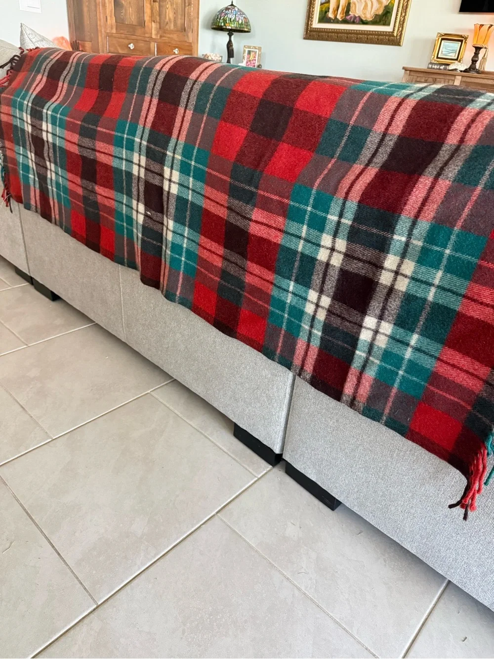 Vintage Ayers Pure Wool Strathcairn Plaid Throw Blanket 60x68” Scottish Tartan